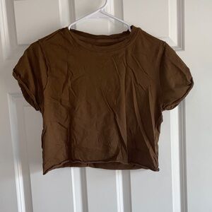 We The Free Brown Crop Top
